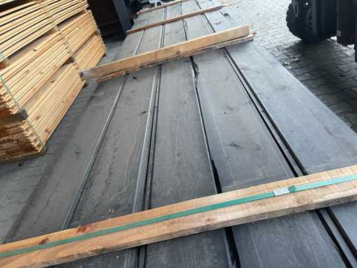 Battuta intercambiabile Douglas/battuta in legno rivestita nera 4000x90x18mm (50x)