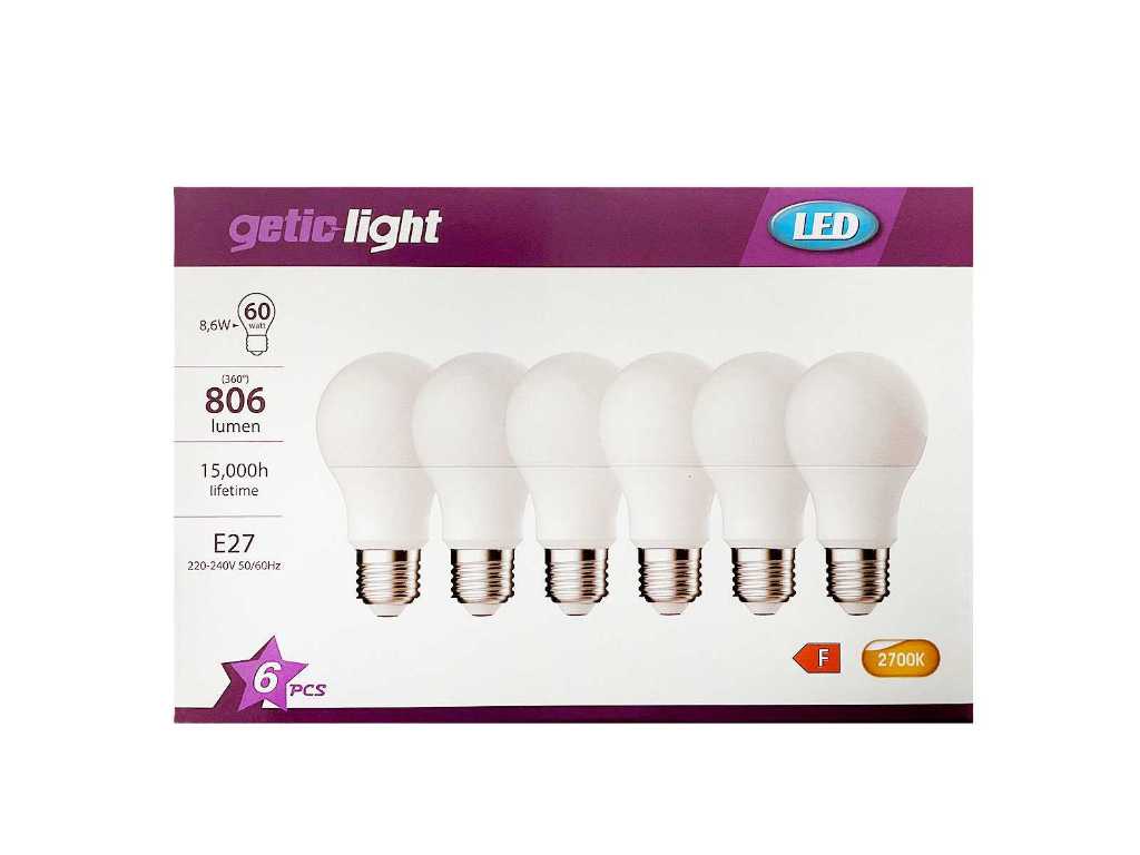 Getic-Light - a60 Frost LED bec E27 6-pack (100x)
