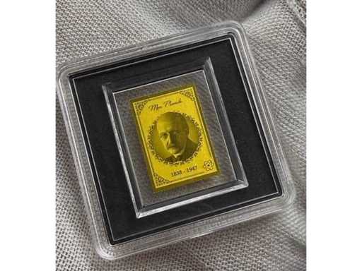 Exklusive 1/1000 oz Feingoldmünze „Max Planck“ aus 999 Fine Gold mit detailreichem Portrait des berühmten Physikers und edler Sammlerausführung