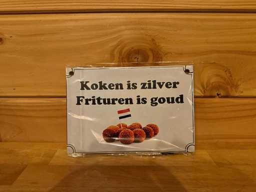 Metal advertising sign 20x15cm