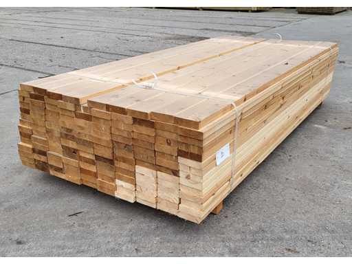 139 x Grenen regels 28 x 95 mm geschaafd, lengte 250 cm 