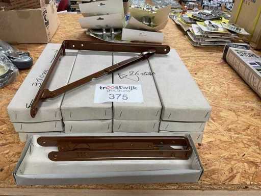 26 supporti pieghevoli per mensole o tavoli