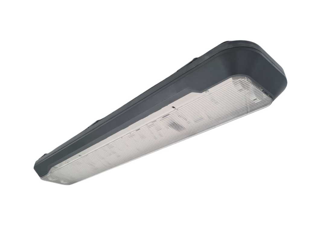 Proiettori T8 fluorescenti a doppio LED da 60 cm Pro Design impermeabili grigio scuro con riflettore (48x)