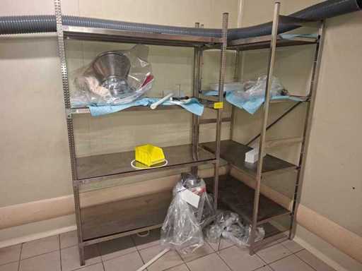 Set de 2 rafturi din oțel inoxidabil