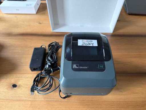 Zebra GK420t labelprinter met voedingsadapter