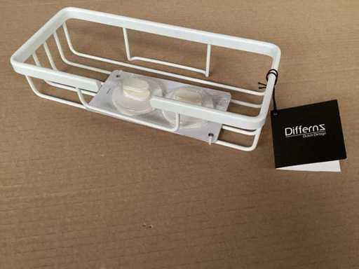 Differnz shower rack white, 25x11x8 cm (108x)