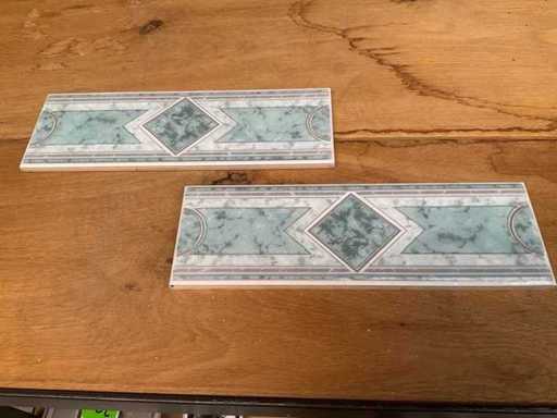 Carrelage décoratif Cinca Ceramica Tonda 25x8 turquoise (70x)