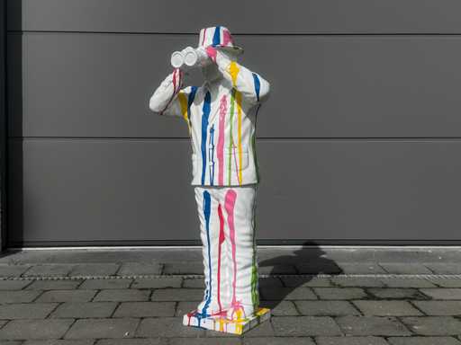 Man met Verrekijker H90cm Trash