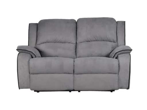 2-seater microfiber relax sofa - Grey