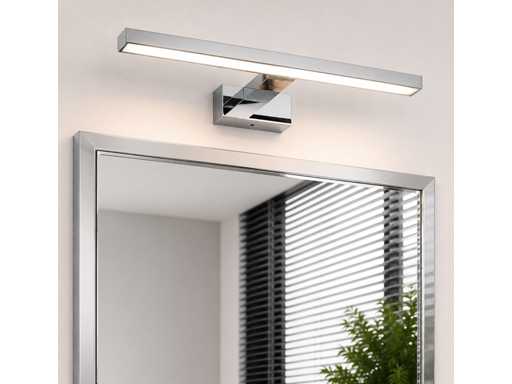 2 x LED Mirror / Painting Light 8W – 4200K Neutral White - Chrome – IP45 – LEYLEK-8