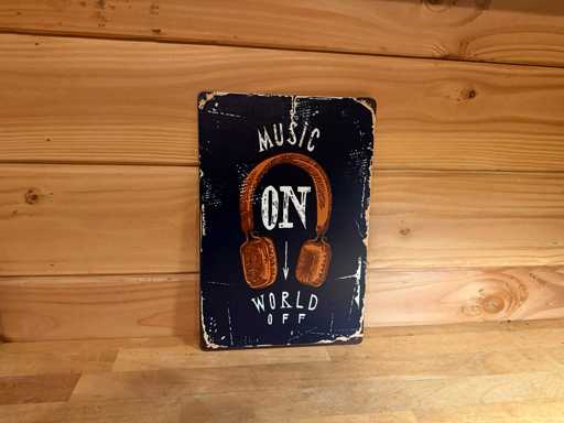 Cartello pubblicitario in metallo