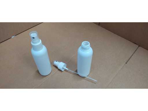 Bottiglia HDPE da 100ml bianco con spray a pompa (circa 100 volte)
