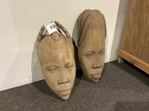 Décoration murale africaine (2x)