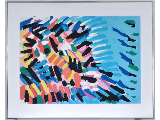 Karel Appel - Morning face and blue sea - lithograph