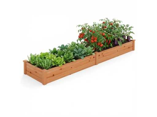 Houten verhoogde tuinpot