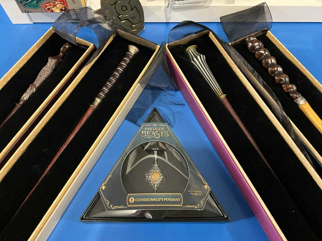 Grindewald's Pendant + 4x Luxury Wand FANTASTIC BEASTS (Noble Collection)