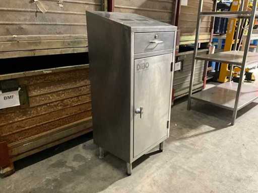 Dibo Cleaning Systems Roestvrijstalen Kast met één deur en lade