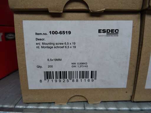 Esdec - 100-6519 - Befestigungsschraube 6,5x19 (420x)