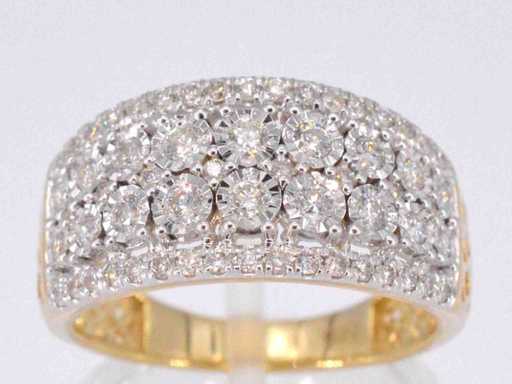 Gold ring with brilliants 1.00 carat