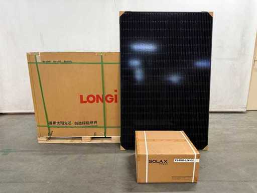 Longi – Set mit 36 Solarpanels (410 WP) – Solax 12 kW Wechselrichter