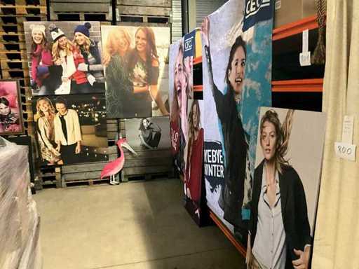 Various canvases and posters