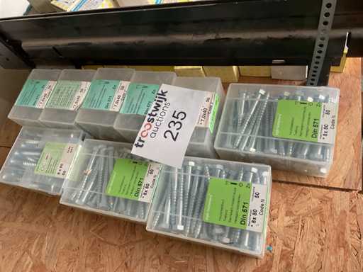 Cutii cu șuruburi de lemn