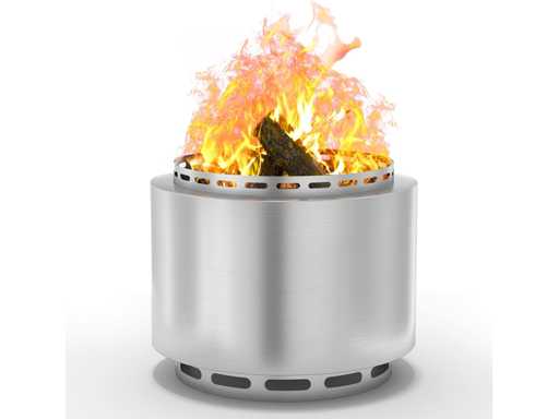 ALAULM Smokeless Outdoor Fire Pit - 48 cm (19 inches) - Portable - Wood Burning