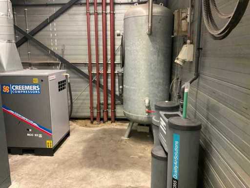Compresor cu șurub Creemers RCC 22 FREQ 2016, uscător, receptor de aer