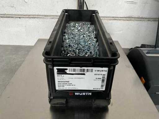 Würth 11.56 kg Zeskantmoer laag M10 in stapelbare bak