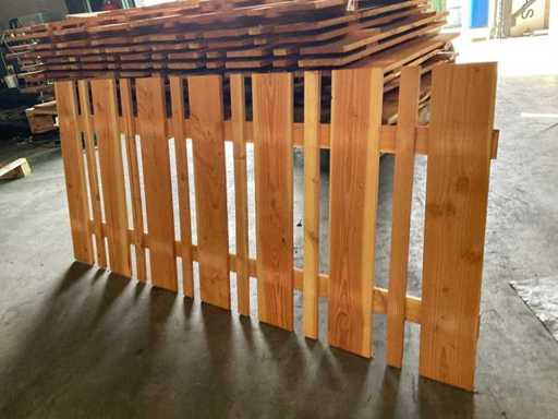 Clôture de jardin Douglas « Pourcentage » - 180x80 cm (10x)