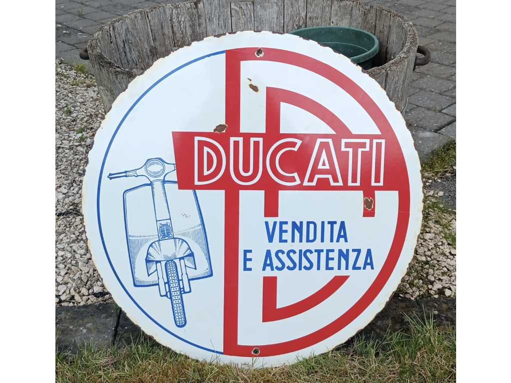 Ducati Italiaans Reclamebord emaille