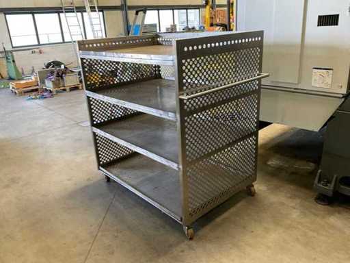 Carrello in acciaio inox per magazzino