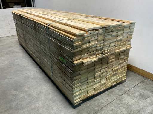 Vuren plank ruw - 390x12,5x2,2 cm (100x)