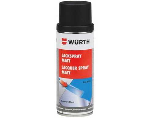 Würth Lacquer Spray Black Matte 400ml (12x)