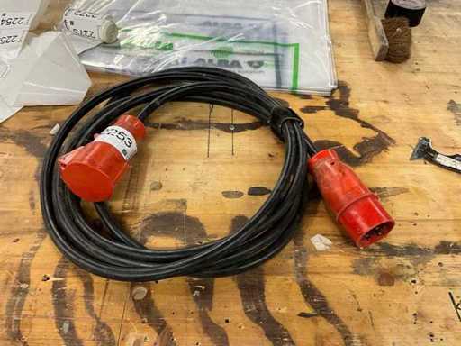 7m CEE32A Kraftstromkabel Gummileitung  5x6mm2