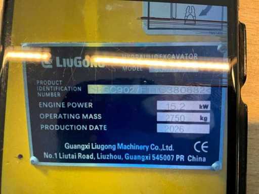 2026 LiuGong 9027FZTS Mini Excavator