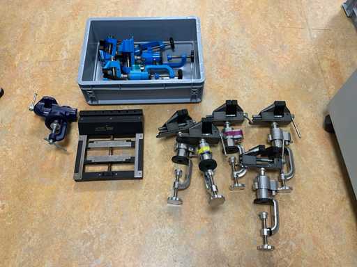 Diverse bankschroeven en klemmen (10x)