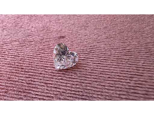 Diamant - env. 1,60 carat - Diamant taille brillant cœur (certifié)