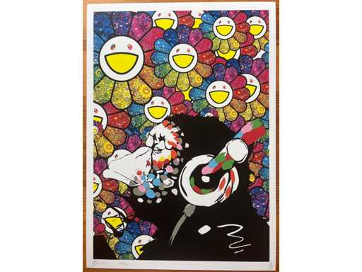 DEATH NYC : Bsnksy DJ Monkey & Murakami Flowers