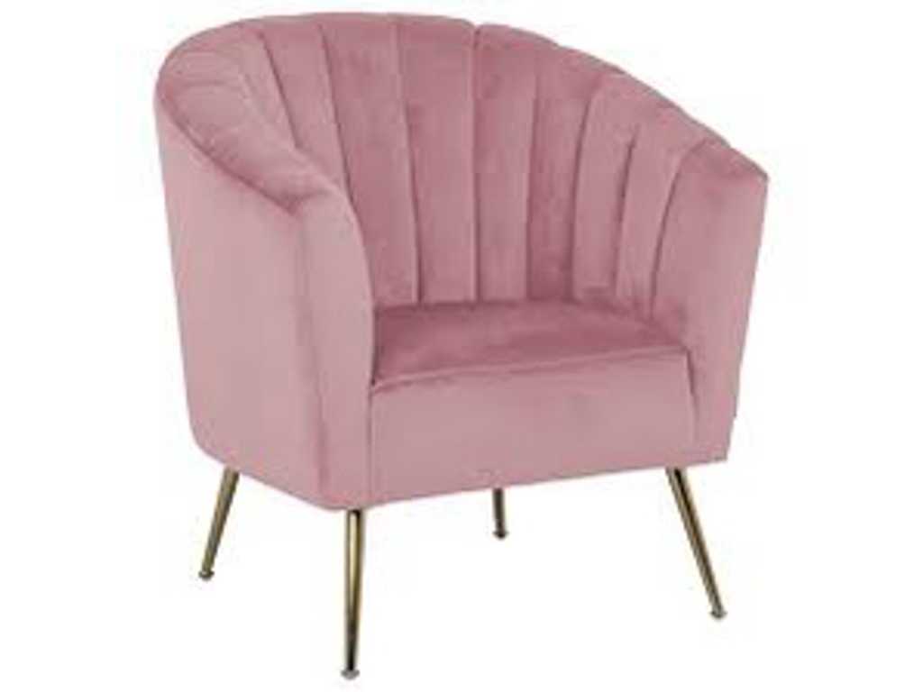 Richmond Shelly różowy aksamitny fotel