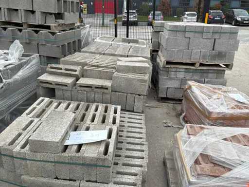 Various concrete blocks