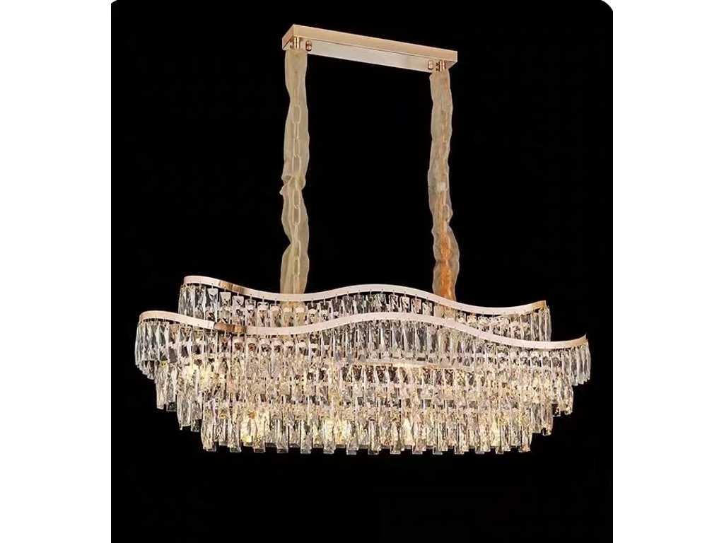 Crystal chandelier (wavy) - 10 (gold) 