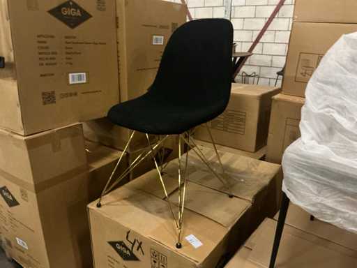 Giga Furniture Jamie Teddy Luxury Black Dining Chair (4x)