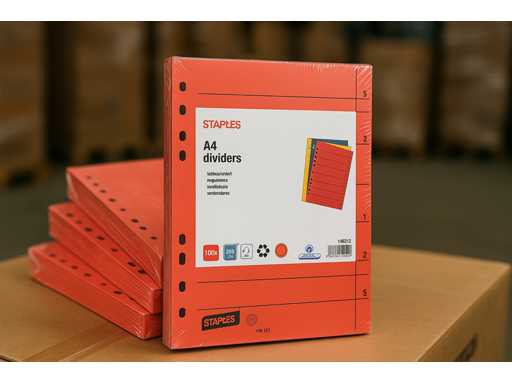 *NOI* Divizori, Registre, Divizori A4 Staples (75 de pachete)