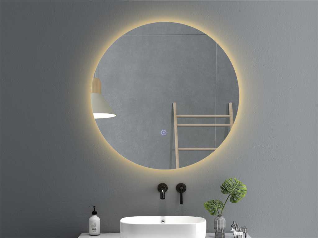 Miroir LED rond 60 cm fonction anti-buée et gradation NOUVEAU