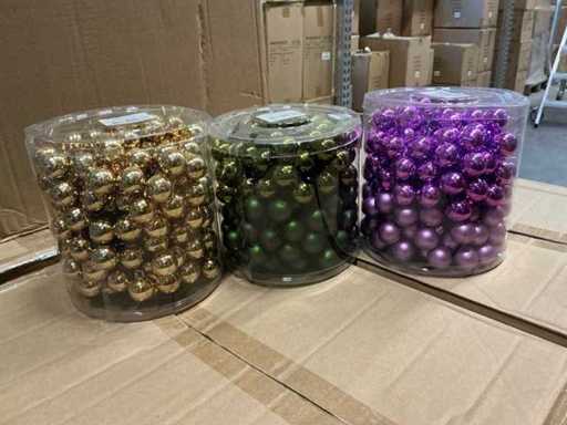 Partij diverse christmas balls wire 3x25mm 48tf (120x)