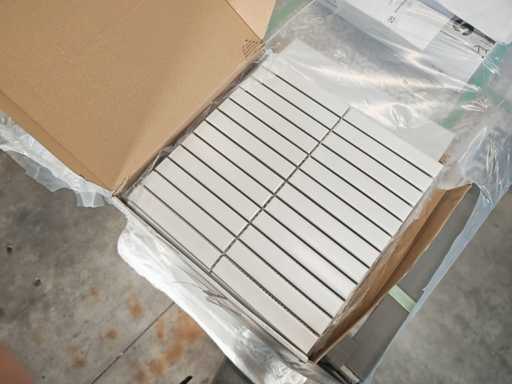 Felice Kitkat White Matt 29,6x30 cm Piastrella a mosaico 27,35 m²