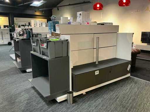 Double-sided shop furniture (3x)