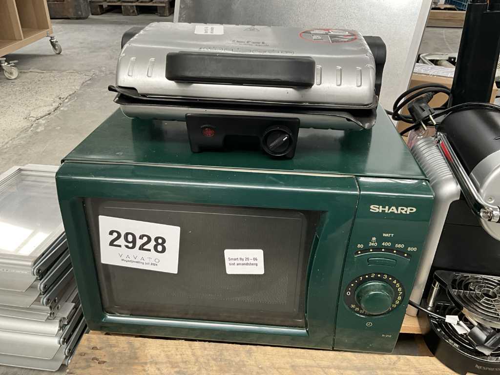 Microgolfoven SHARP R212 en Minute grill TEFAL 6670 S1