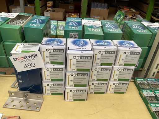 13 boxes of chipboard screws